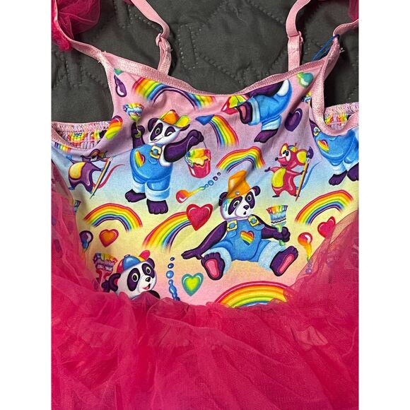 NWT Posh Peanut x Lisa Frank Panda Painter Tutu Dress – Girls 7/8 Rainbow Tulle - Picture 4 of 15